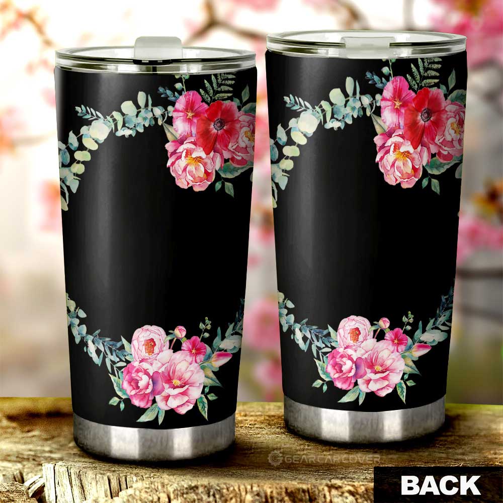 Rose Tumbler Cup Custom Personalized Name Car Interior Accessories - Gearcarcover - 2