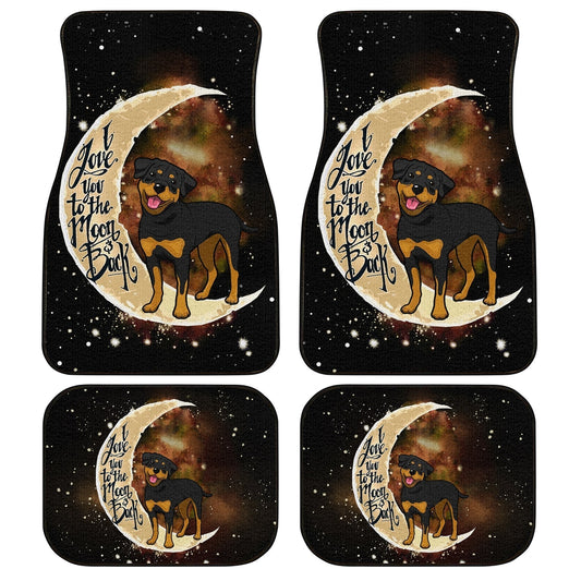 Rottweiler Car Floor Mats I Love You To The Moon And Back Gift Idea For Rottweiler Owners - Gearcarcover - 1