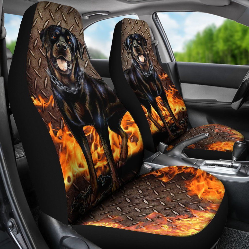 Rottweiler Car Seat Covers Cool Car Accessories For Dog Lovers - Gearcarcover - 1