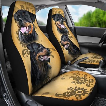 Rottweiler Car Seat Covers Custom Vintage Car Accessories For Dog Lovers - Gearcarcover - 1