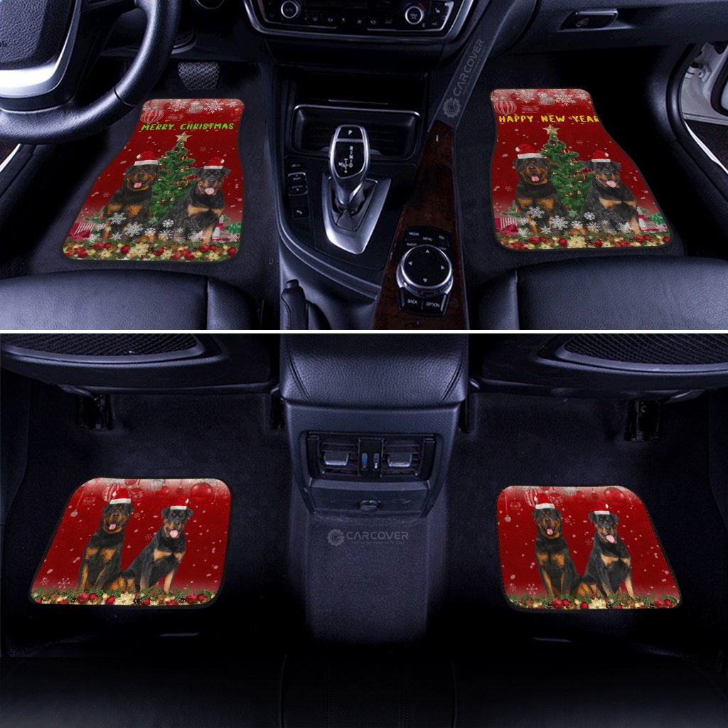 Rottweilers Car Floor Mats Custom Xmas Car Accessories - Gearcarcover - 3