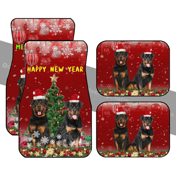 Rottweilers Car Floor Mats Custom Xmas Car Accessories - Gearcarcover - 1