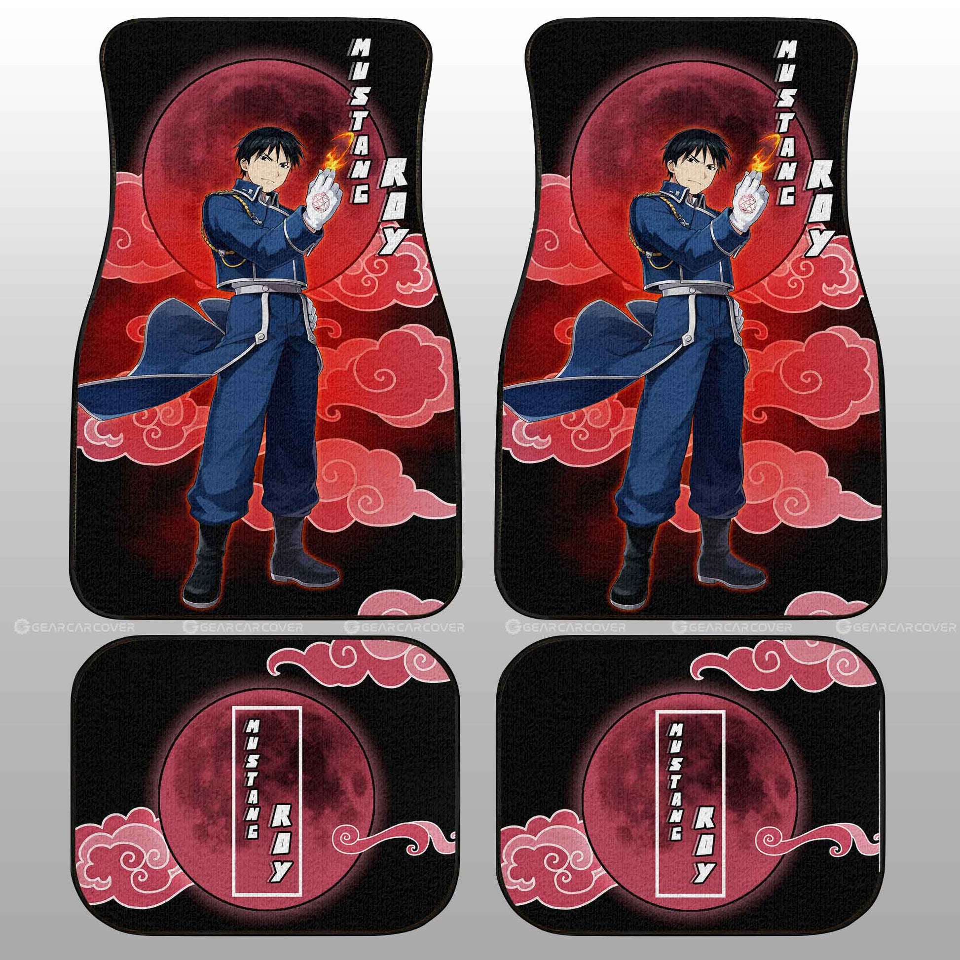 Roy Mustang Car Floor Mats Custom Anime Fullmetal Alchemist Car Interior Accessories - Gearcarcover - 2