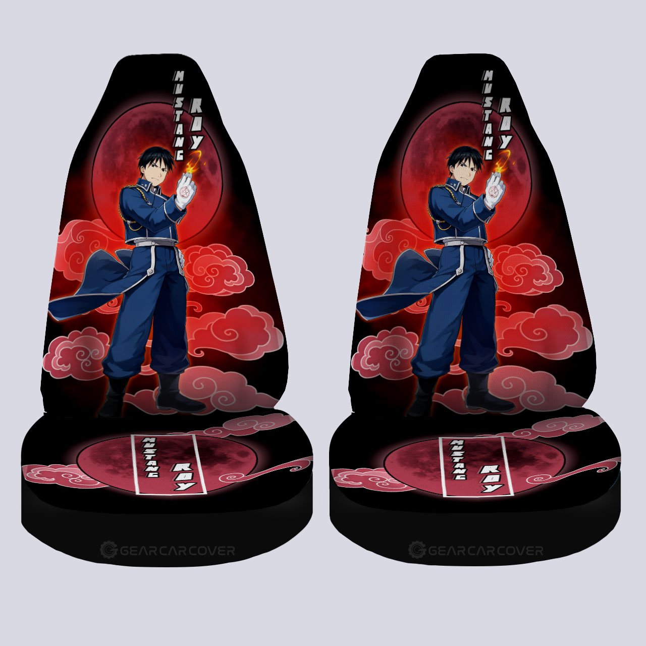 Roy Mustang Car Seat Covers Custom Anime Fullmetal Alchemist Car Interior Accessories - Gearcarcover - 4
