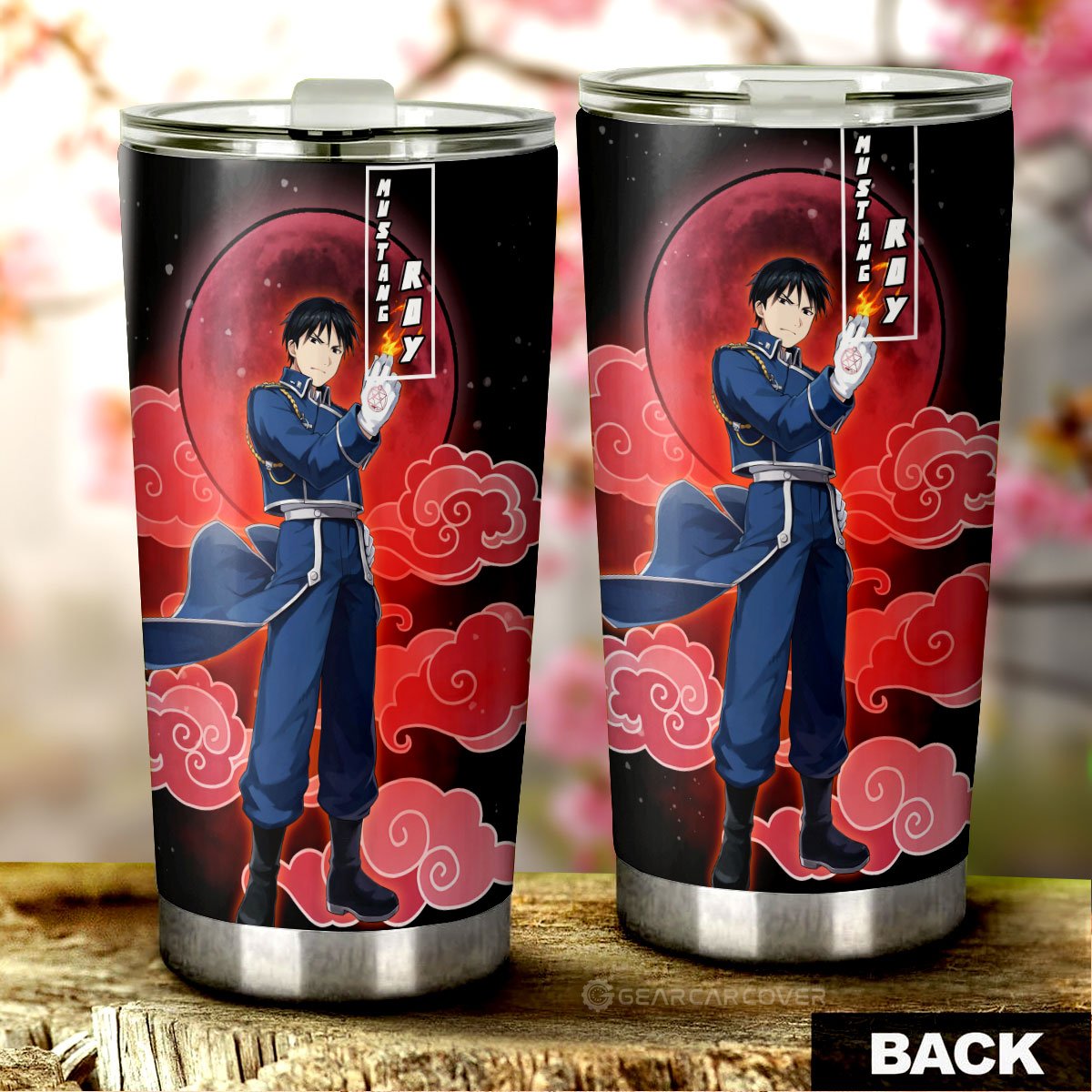 Roy Mustang Tumbler Cup Custom Anime Fullmetal Alchemist Car Interior Accessories - Gearcarcover - 3