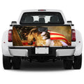 Running Horse Truck Tailgate Decal Custom Vintage American Flag Car Accessories - Gearcarcover - 4