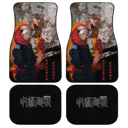 Ryomen Sukuna Car Floor Mats Custom Anime Jujutsu Kaisen Car Interior Accessories - Gearcarcover - 1