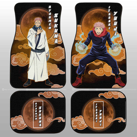 Ryoumen Sukuna And Yuuji Itadori Car Floor Mats Custom Jujutsu Kaisen Anime Car Interior Accessories - Gearcarcover - 1