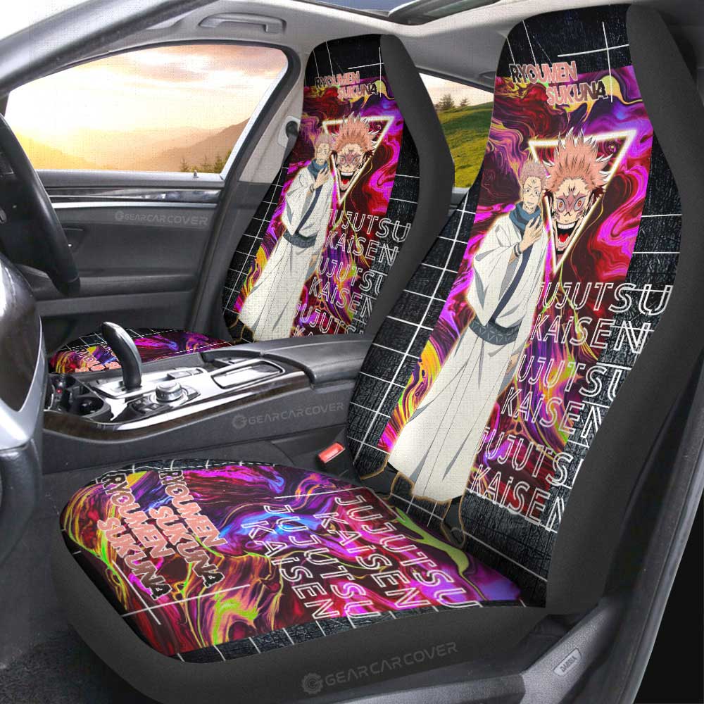 Ryoumen Sukuna Car Seat Covers Custom Jujutsu Kaisen Anime Car Accessories - Gearcarcover - 4