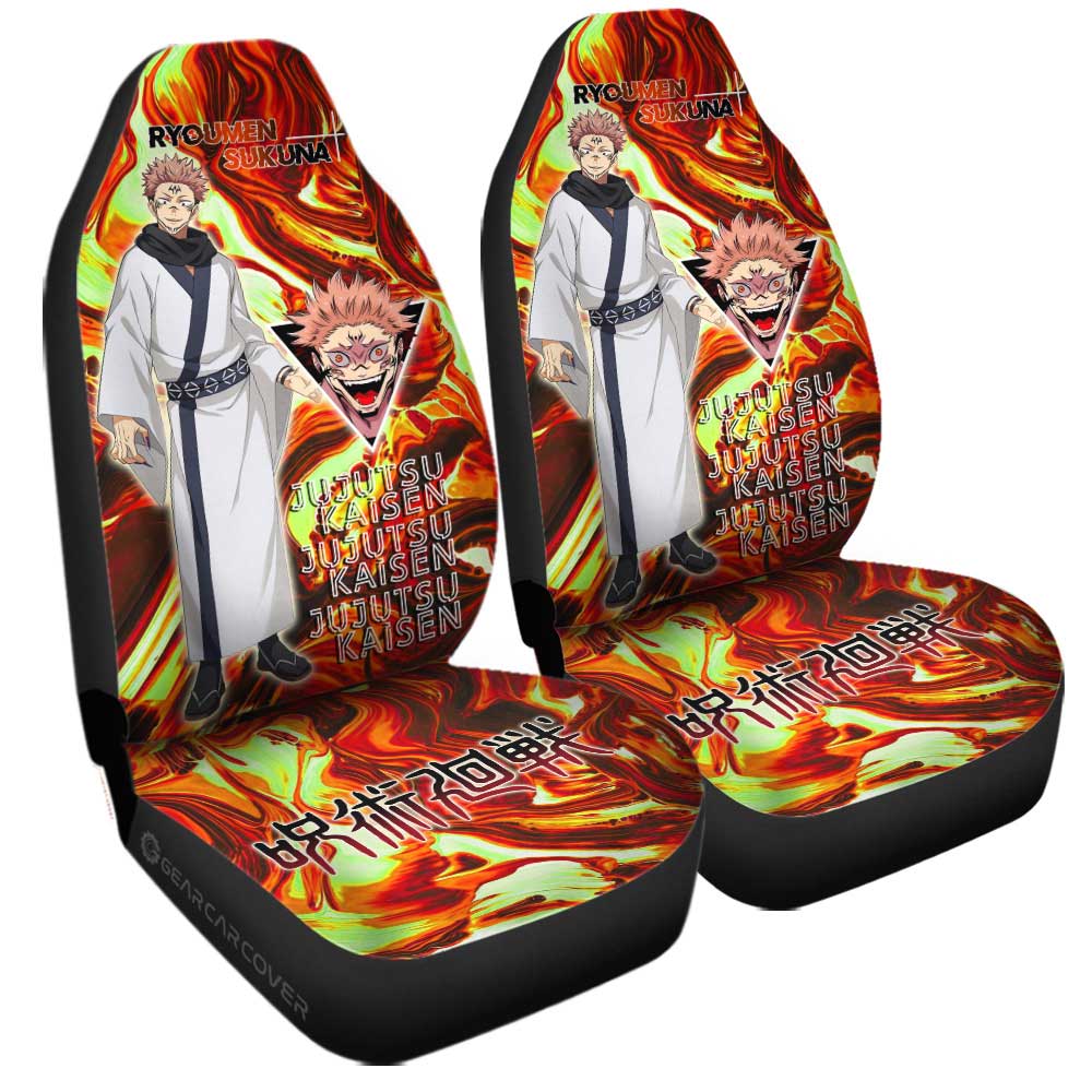 Ryoumen Sukuna Car Seat Covers Custom Jujutsu Kaisen Anime Car Accessories - Gearcarcover - 3