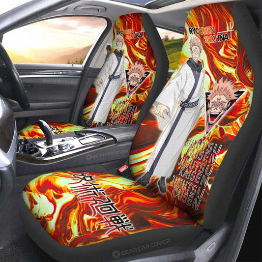 Ryoumen Sukuna Car Seat Covers Custom Jujutsu Kaisen Anime Car Accessories - Gearcarcover - 1