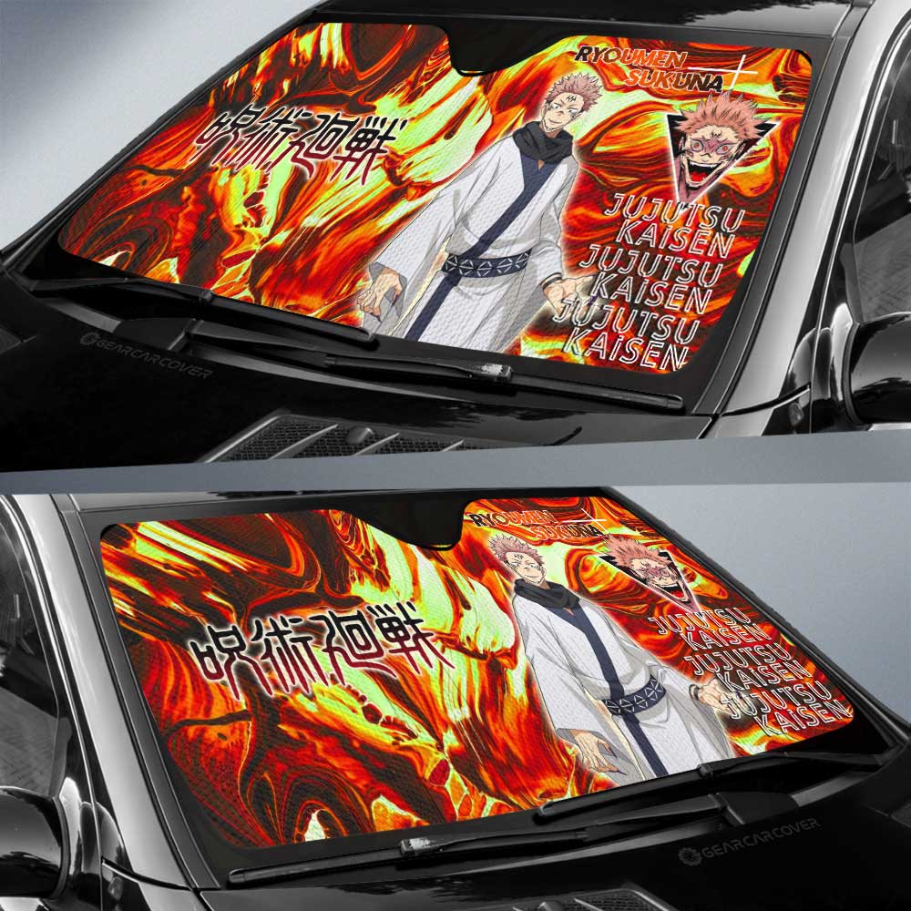 Ryoumen Sukuna Car Sunshade Custom Jujutsu Kaisen Anime Car Accessories - Gearcarcover - 3