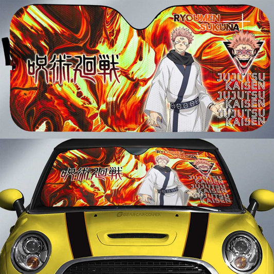 Ryoumen Sukuna Car Sunshade Custom Jujutsu Kaisen Anime Car Accessories - Gearcarcover - 1