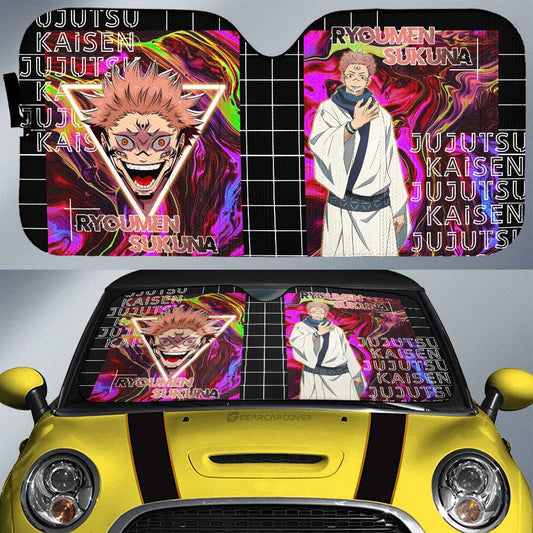 Ryoumen Sukuna Car Sunshade Custom Jujutsu Kaisen Anime Car Interior Accessories - Gearcarcover - 1