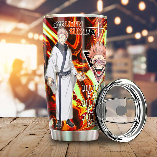 Ryoumen Sukuna Tumbler Cup Custom Jujutsu Kaisen Anime Car Accessories - Gearcarcover - 1