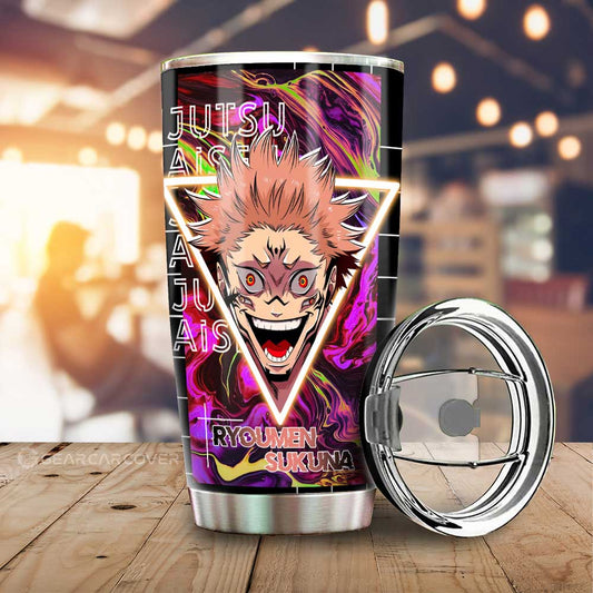 Ryoumen Sukuna Tumbler Cup Custom Jujutsu Kaisen Anime Car Interior Accessories - Gearcarcover - 2