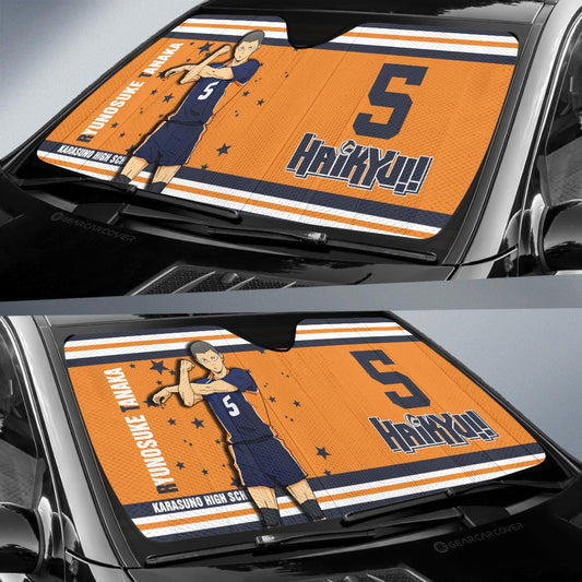Ryunosuke Tanaka Car Sunshade Custom Haikyuu Anime Car Accessories - Gearcarcover - 2