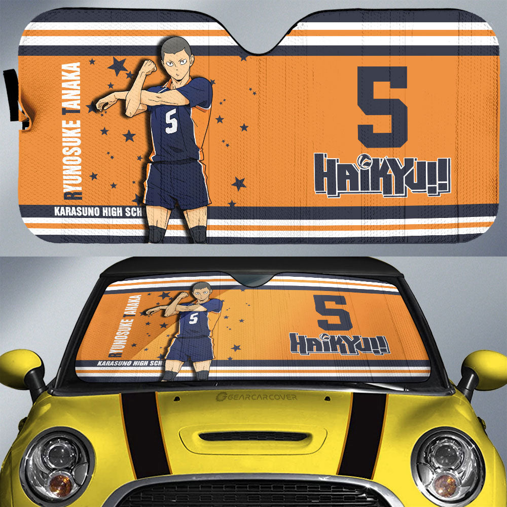 Ryunosuke Tanaka Car Sunshade Custom Haikyuu Anime Car Accessories - Gearcarcover - 1
