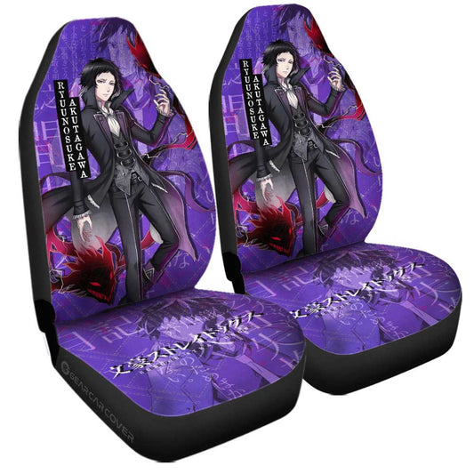 Ryuunosuke Akutagawa Car Seat Covers Custom Bungou Stray Dogs Anime Car Accessories - Gearcarcover - 2