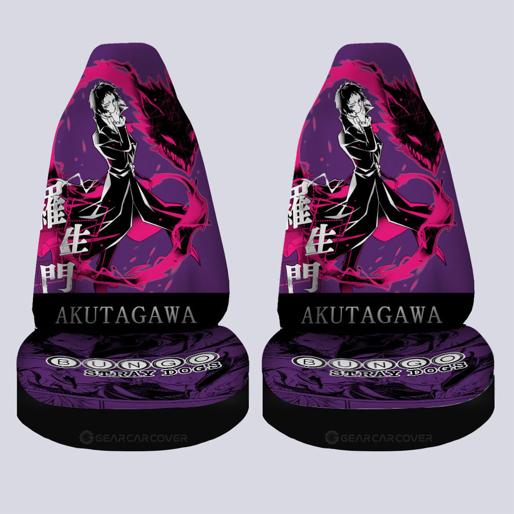 Ryuunosuke Akutagawa Car Seat Covers Custom Bungou Stray Dogs Anime Car Accessories - Gearcarcover - 1