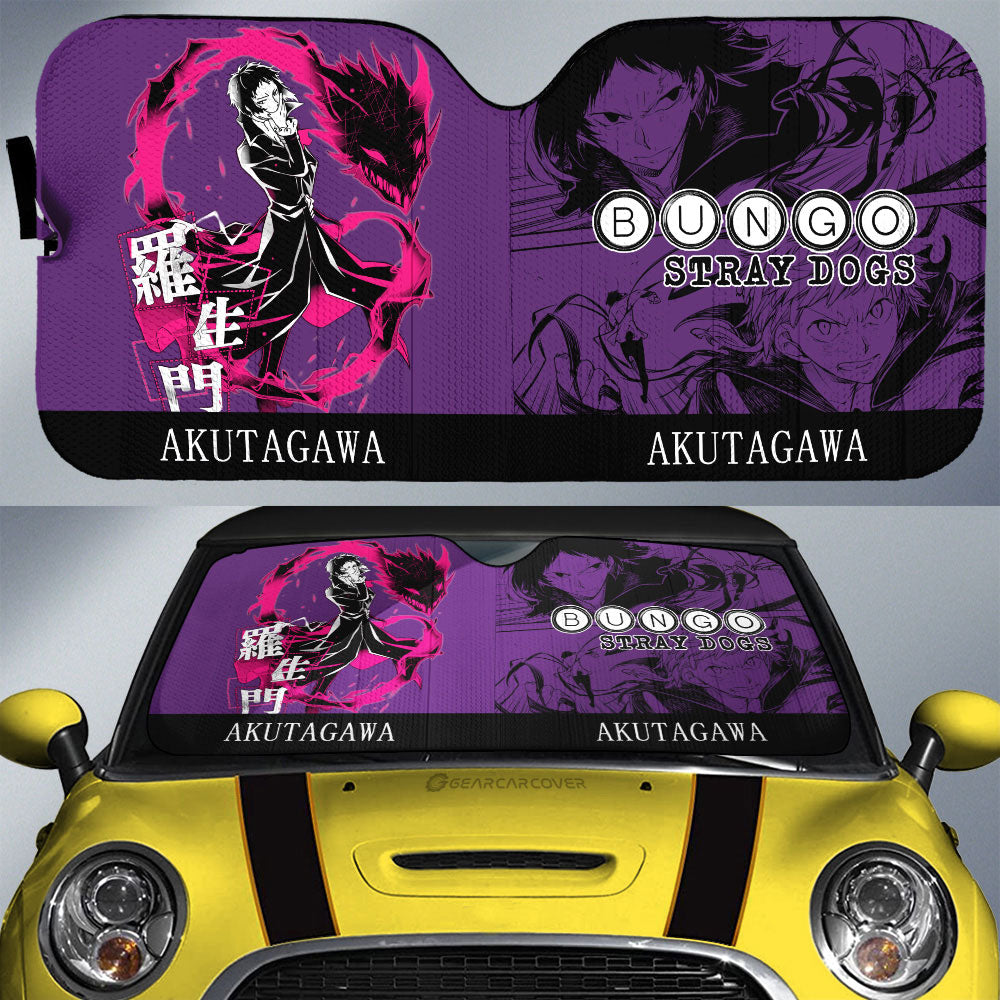 Ryuunosuke Akutagawa Car Sunshade Custom Bungou Stray Dogs Anime Car Interior Accessories - Gearcarcover - 1