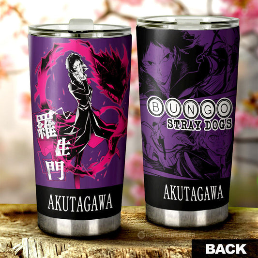 Ryuunosuke Akutagawa Tumbler Cup Custom Bungou Stray Dogs Anime Car Interior Accessories - Gearcarcover - 1