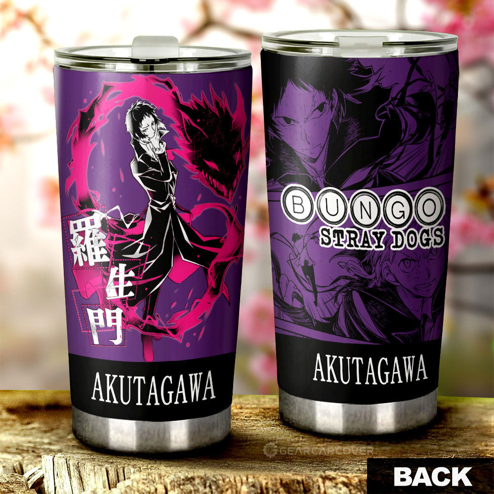 Ryuunosuke Akutagawa Tumbler Cup Custom Bungou Stray Dogs Anime Car Interior Accessories - Gearcarcover - 1