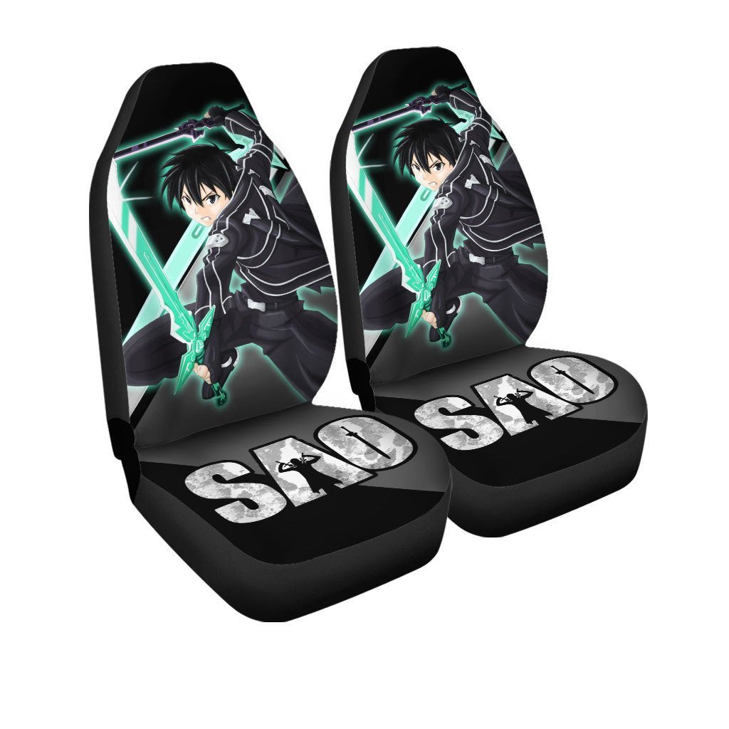SAO Kirito Seat Covers Custom Kirigaya Kazuto Sword Art Online Anime Car Accessories - Gearcarcover - 3