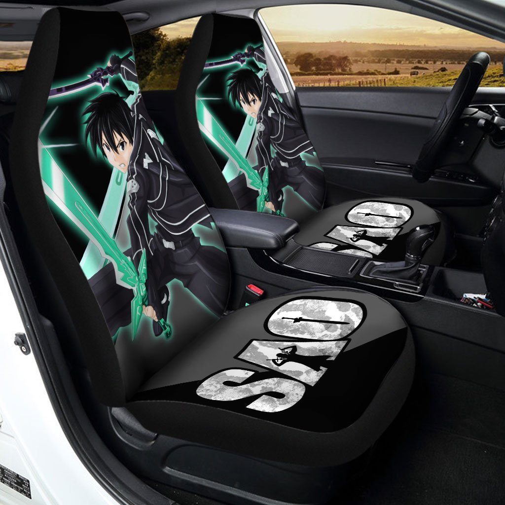 SAO Kirito Seat Covers Custom Kirigaya Kazuto Sword Art Online Anime Car Accessories - Gearcarcover - 2
