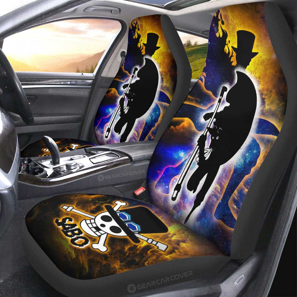 Sabo Car Seat Covers Custom One Piece Anime Silhouette Style - Gearcarcover - 2