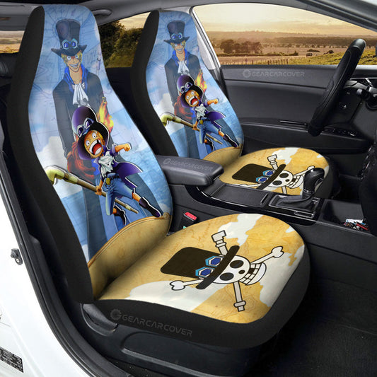 Sabo Car Seat Covers Custom One Piece Map Anime Car Accessories - Gearcarcover - 1