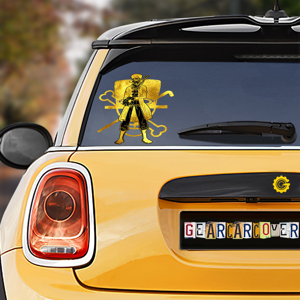 Sabo Car Sticker Custom One Piece Anime Gold Silhouette Style - Gearcarcover - 1