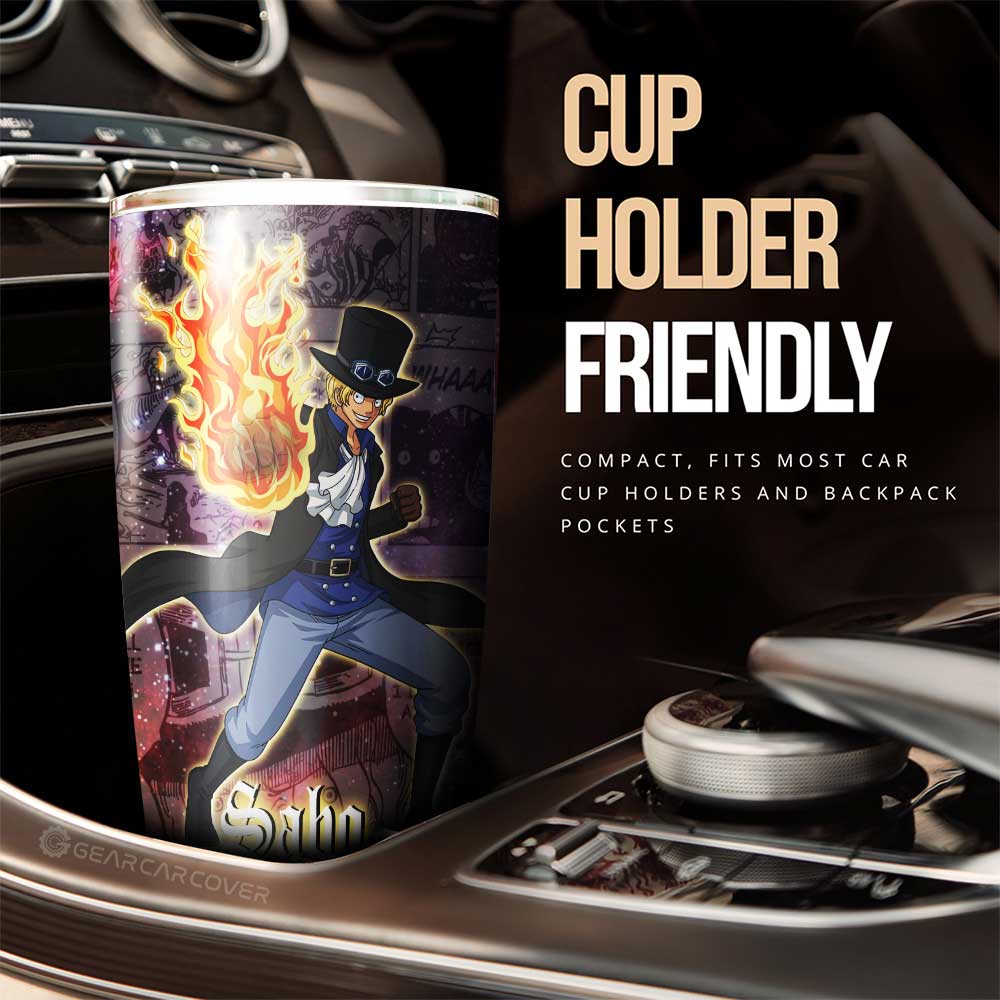 Sabo Tumbler Cup Custom One Piece Anime Car Accessories Manga Galaxy Style - Gearcarcover - 2