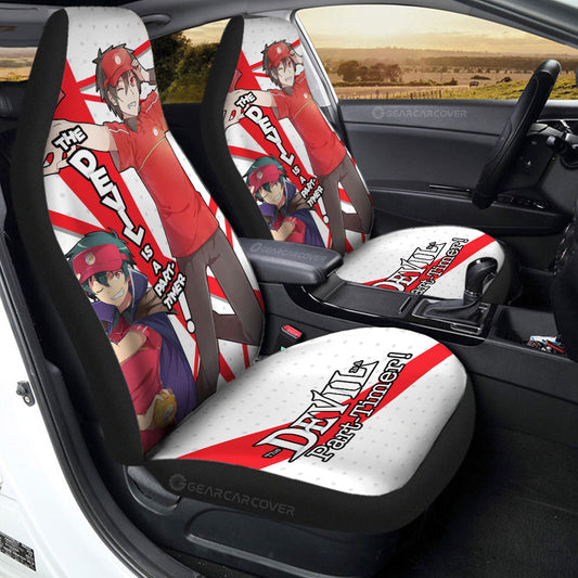 Sadao Maou Car Seat Covers Custom The Devil Is a Part Timer Anime Car Accessories - Gearcarcover - 2