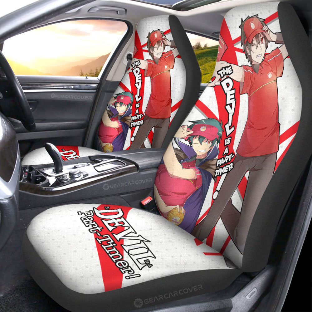 Sadao Maou Car Seat Covers Custom The Devil Is a Part Timer Anime Car Accessories - Gearcarcover - 3