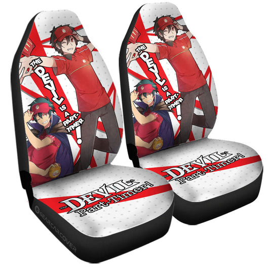 Sadao Maou Car Seat Covers Custom The Devil Is a Part Timer Anime Car Accessories - Gearcarcover - 1