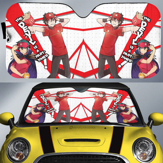 Sadao Maou Car Sunshade Custom The Devil Is a Part-Timer! Anime Car Accessories - Gearcarcover - 1