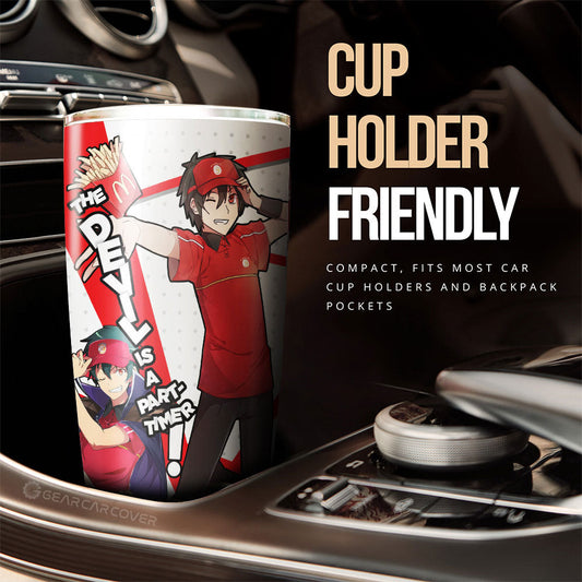 Sadao Maou Tumbler Cup Custom The Devil Is a Part-Timer! Anime Car Accessories - Gearcarcover - 2