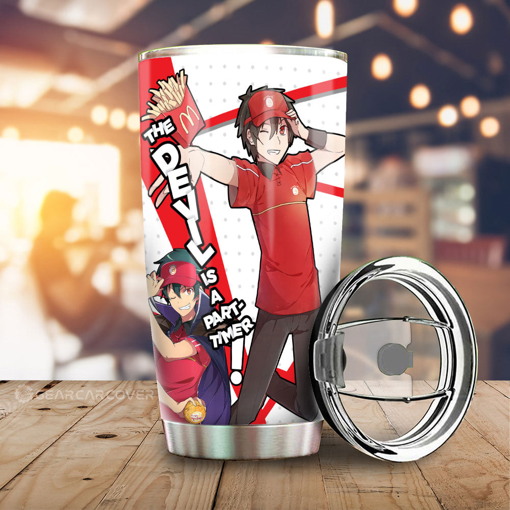 Sadao Maou Tumbler Cup Custom The Devil Is a Part-Timer! Anime Car Accessories - Gearcarcover - 1