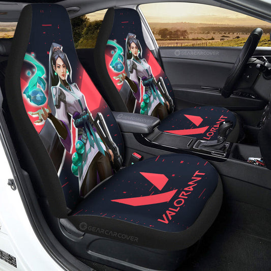 Sage Car Seat Covers Custom Valorant Agent - Gearcarcover - 2