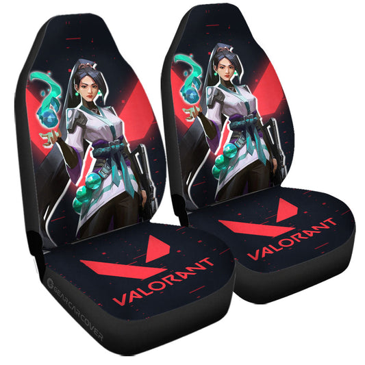 Sage Car Seat Covers Custom Valorant Agent - Gearcarcover - 1