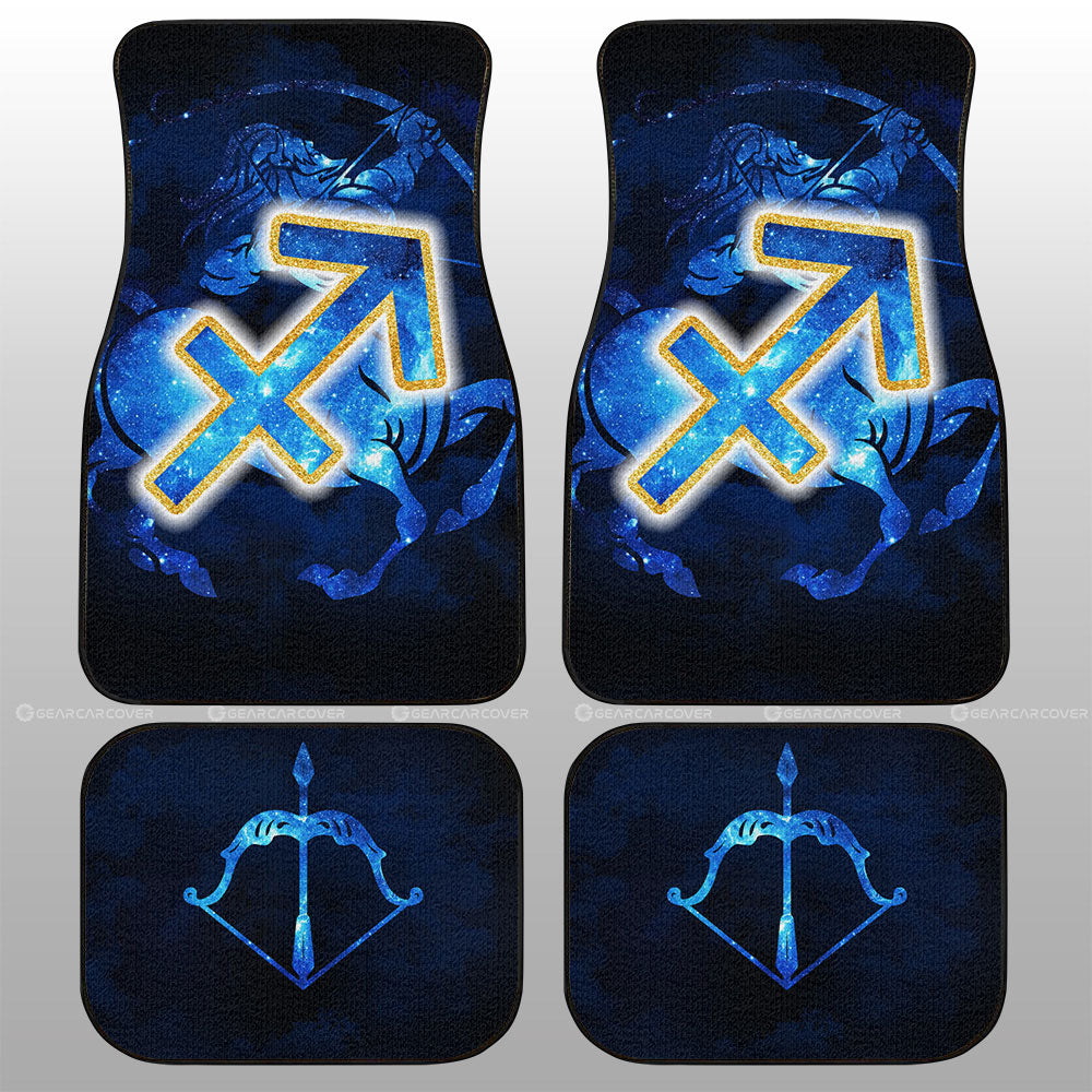 Sagittarius Car Floor Mats Custom Name Zodiac Car Accessories - Gearcarcover - 1