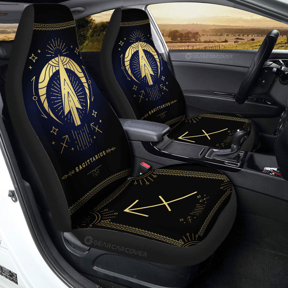 Sagittarius Colorful Car Seat Covers Custom Zodiac Car Accessories - Gearcarcover - 3