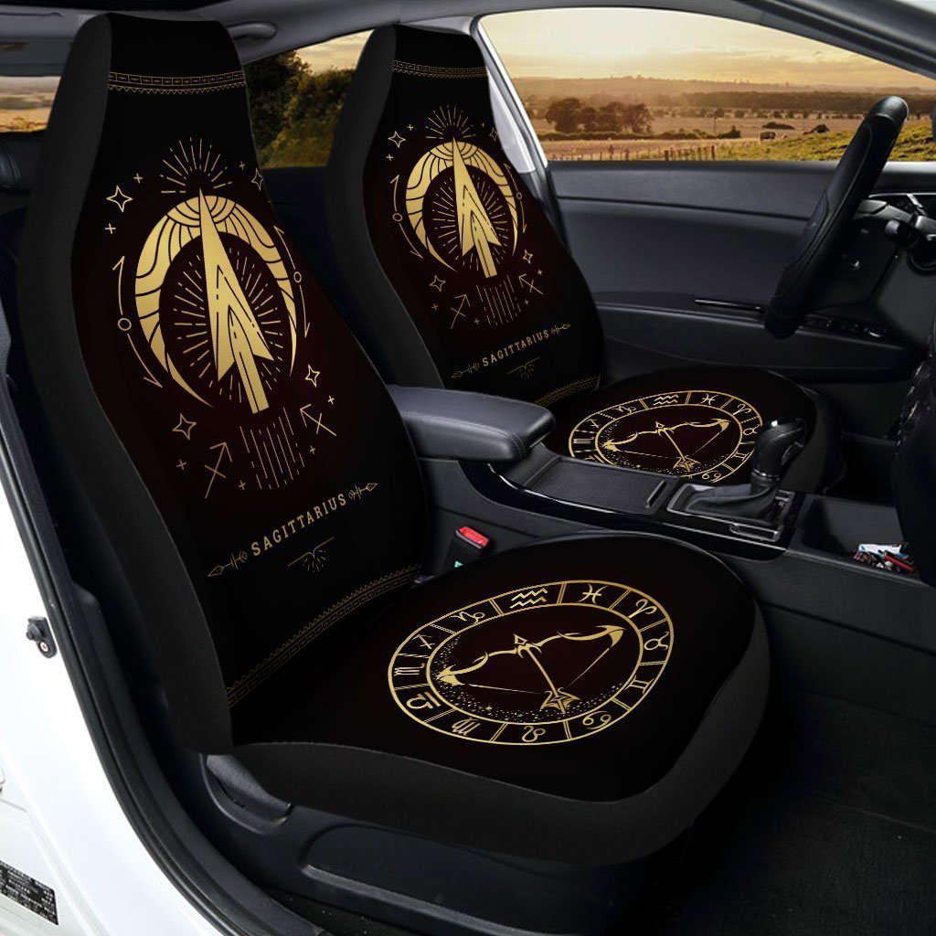 Sagittarius Horoscope Car Seat Covers Custom Birthday Gifts Car Accessories - Gearcarcover - 2
