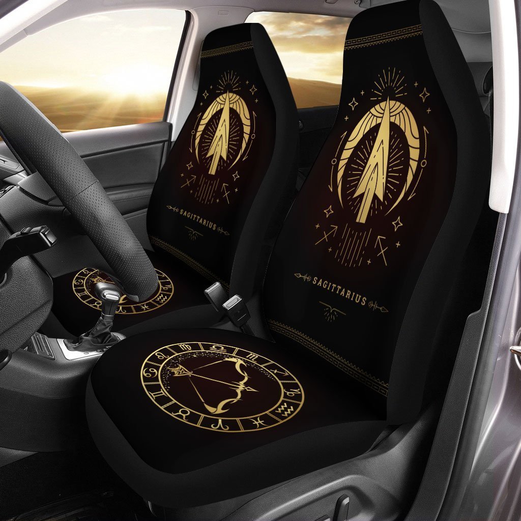 Sagittarius Horoscope Car Seat Covers Custom Birthday Gifts Car Accessories - Gearcarcover - 1