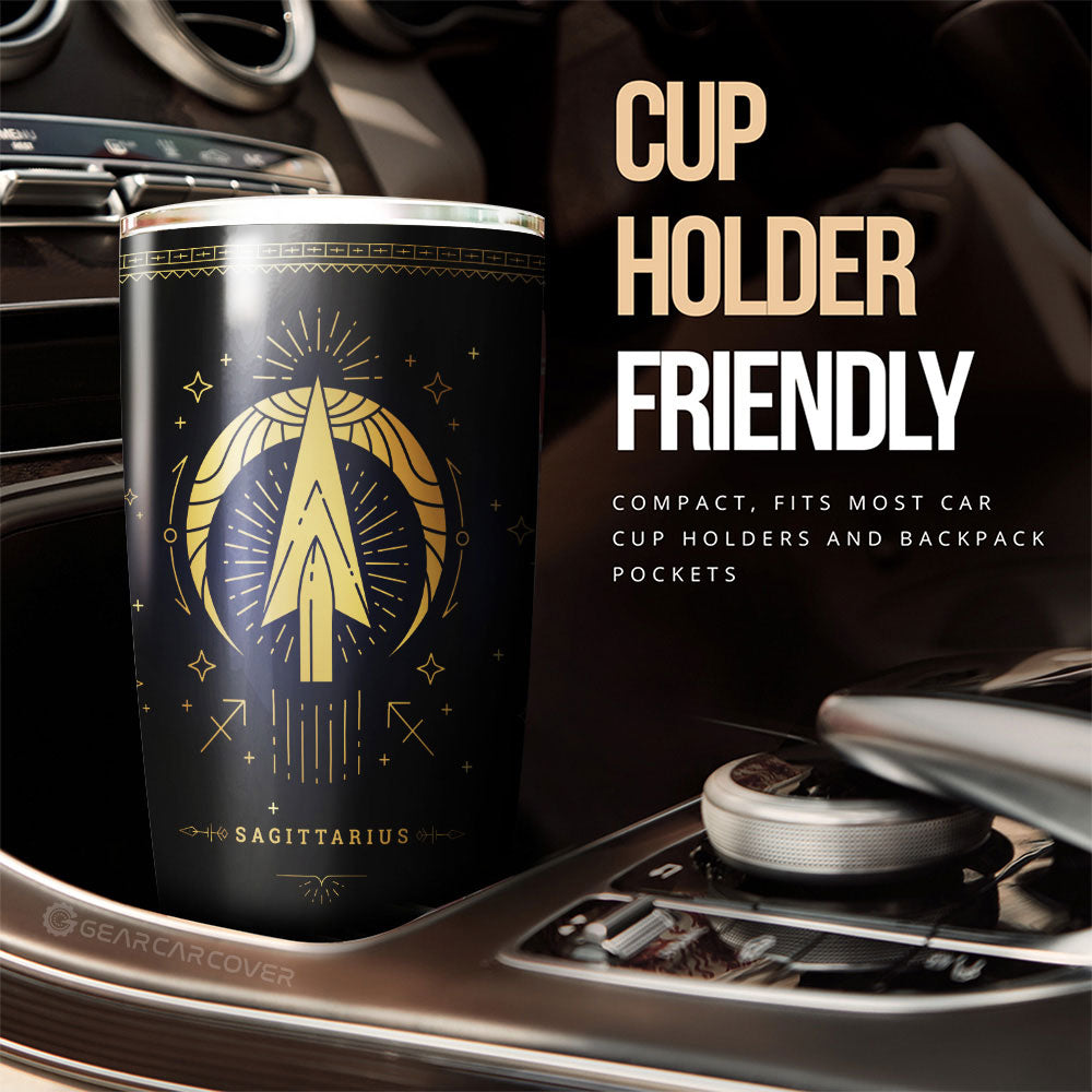 Sagittarius Tumbler Cup Custom Zodiac Car Interior Accessories - Gearcarcover - 2