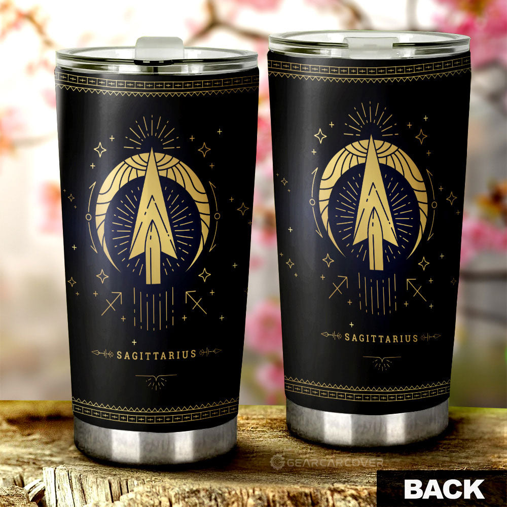 Sagittarius Tumbler Cup Custom Zodiac Car Interior Accessories - Gearcarcover - 3