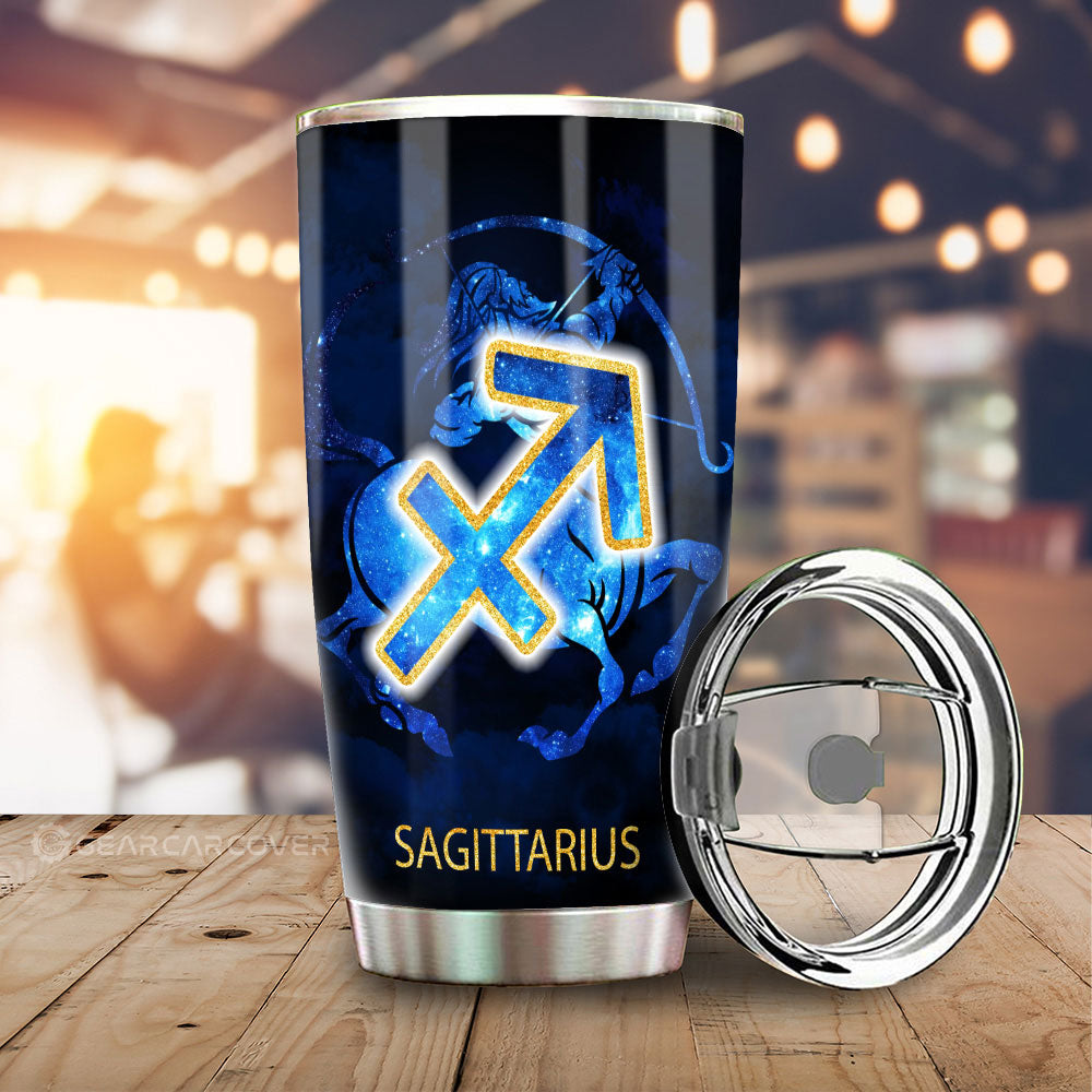 Sagittarius Tumbler Cup Custom Zodiac Car Interior Accessories - Gearcarcover - 3