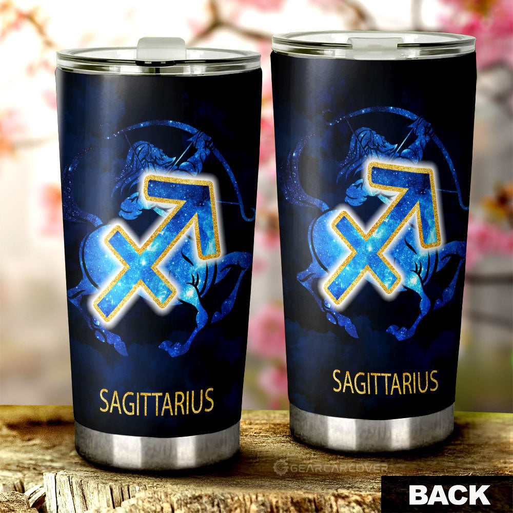 Sagittarius Tumbler Cup Custom Zodiac Car Interior Accessories - Gearcarcover - 1