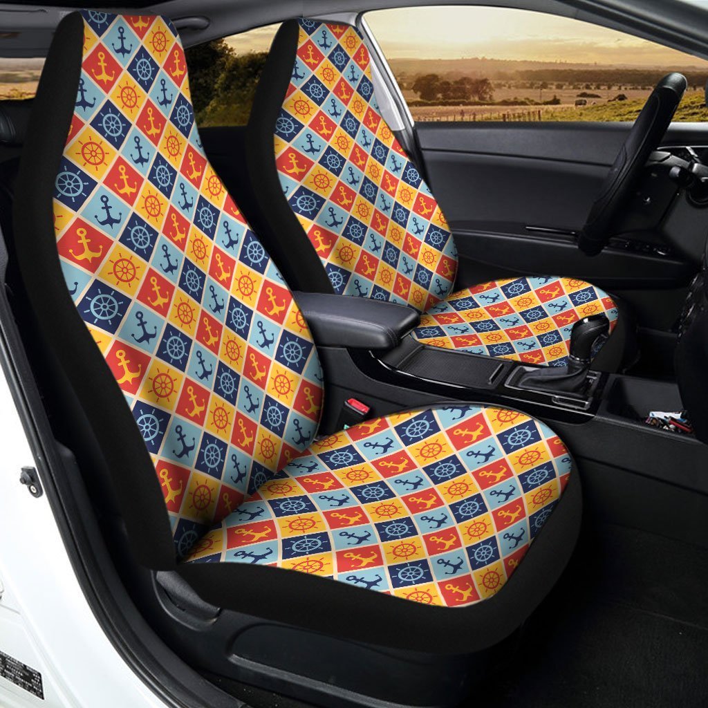 Sailor Anchor Car Seat Covers Custom Pattern Car Accessories - Gearcarcover - 2